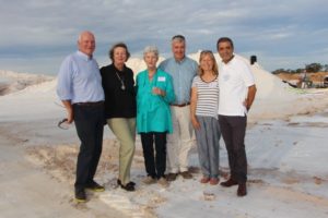 Rayner and Gabriella, Des and Celia and Vick and Murray at the Murray River Salt beds for Stefano's picnic dinner